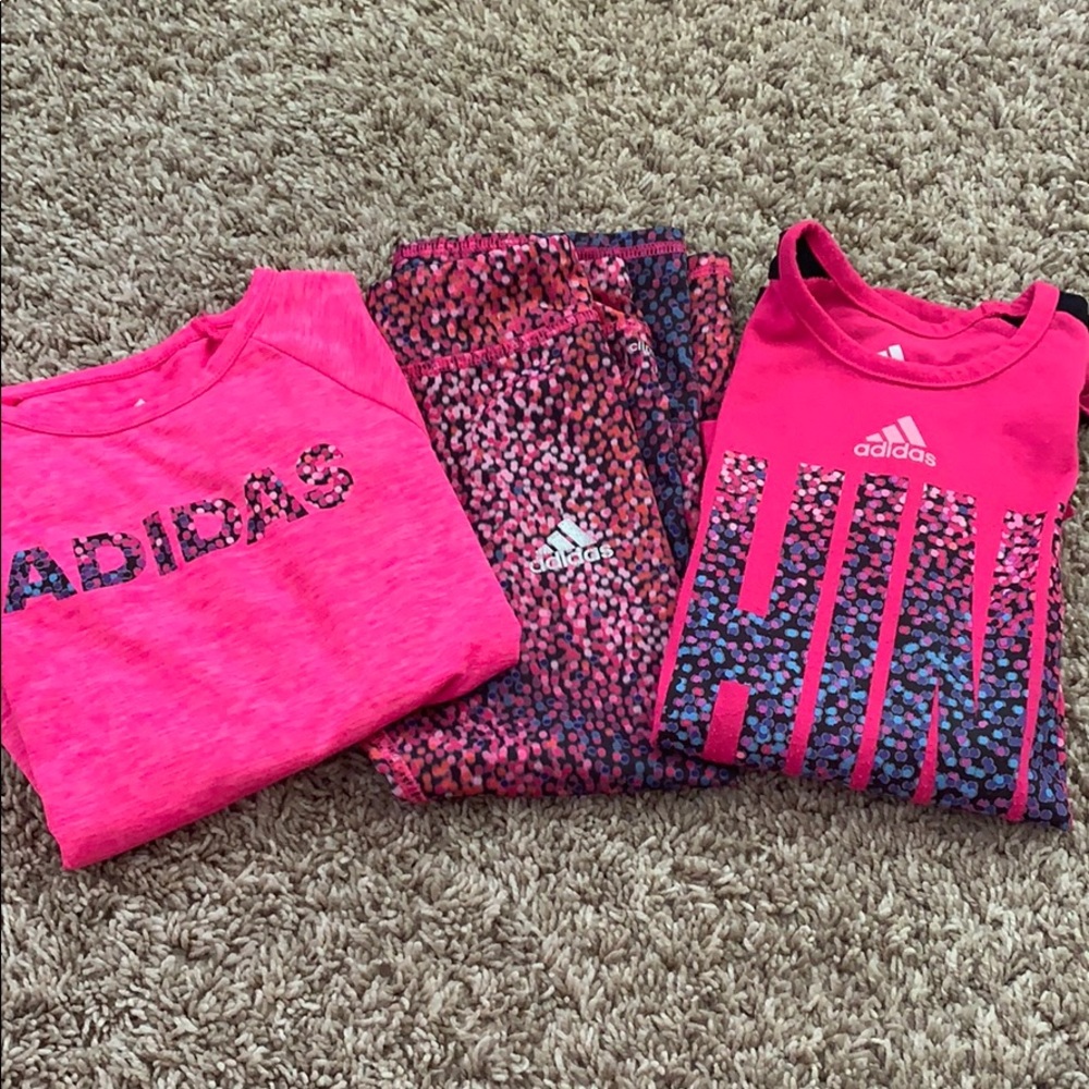 Girls ADIDAS Pink 3-Piece Set